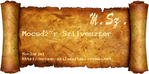 Mocsár Szilveszter névjegykártya