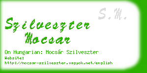 szilveszter mocsar business card